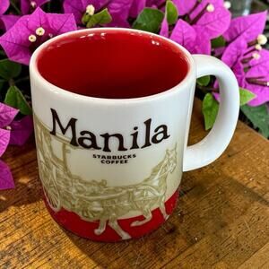 Starbucks Manila Espresso Mug 3 oz Coffee Cup 2016 Red EUC